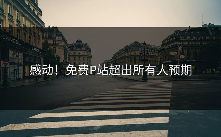 感动！免费P站超出所有人预期