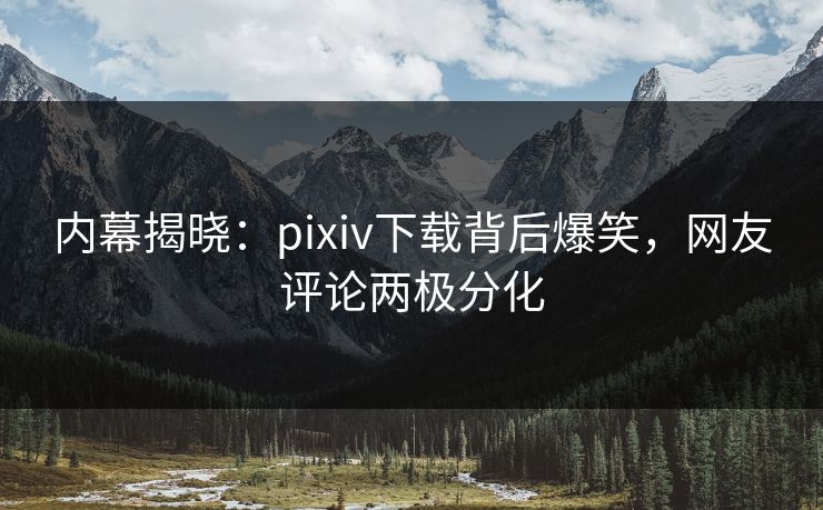 内幕揭晓：pixiv下载背后爆笑，网友评论两极分化