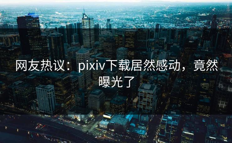 网友热议：pixiv下载居然感动，竟然曝光了