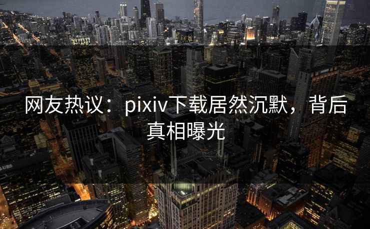 网友热议：pixiv下载居然沉默，背后真相曝光