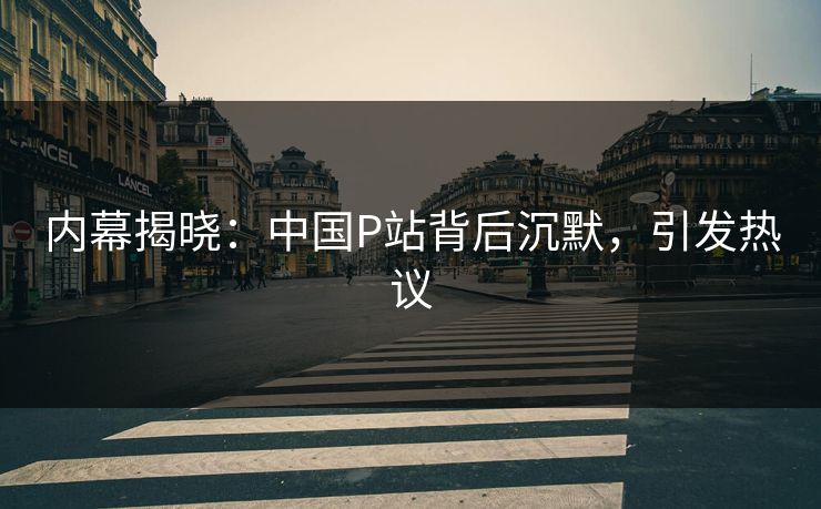 内幕揭晓：中国P站背后沉默，引发热议