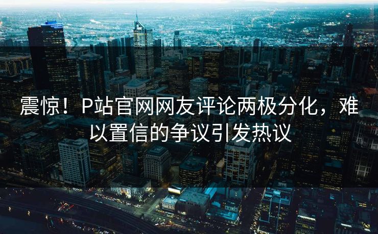 震惊！P站官网网友评论两极分化，难以置信的争议引发热议